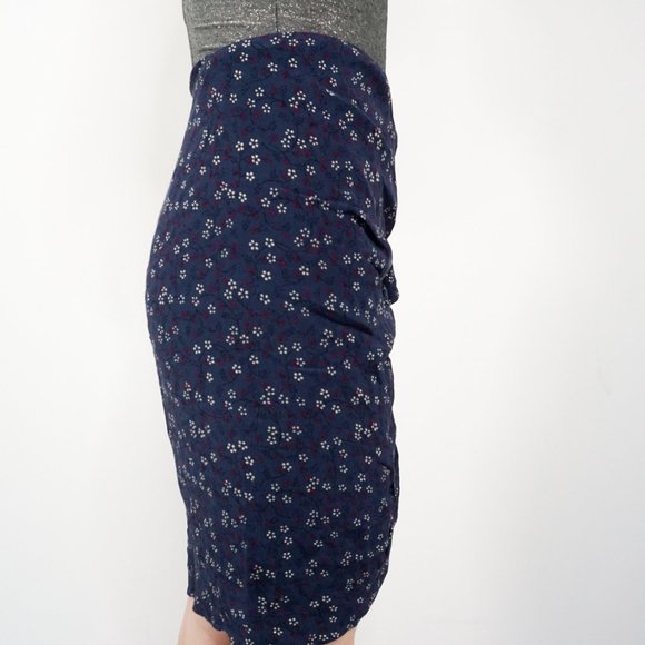 VERONICA BEARD Floral Ruched Zipper SPENCER Skirt - Picture 3 of 6